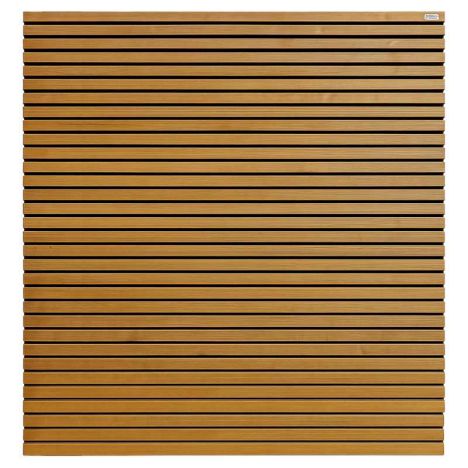 Schutting hardhout geschaafd Stripes zwart (180 x 180 cm) schermdikte 4,5 cm