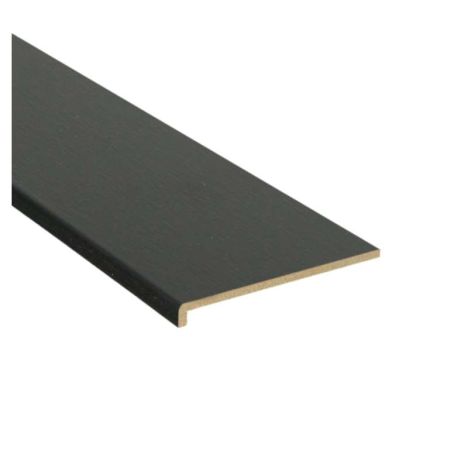 Afwerklijst L-kap - Vasteras Zwart Houtnerf - 100 x 10 mm 305 cm