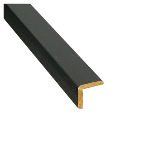 Hoeklat MDF - Vasteras Zwart Houtnerf - 22 x 22 mm 305 cm