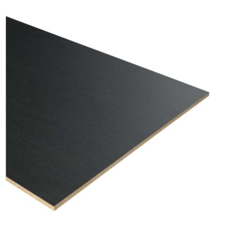 Stootbord dubbel - Laminaat - Vasteras Zwart Houtnerf - 136 x 40 cm
