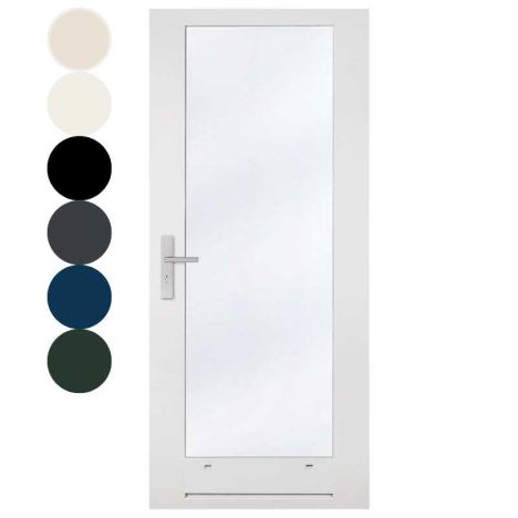 Achterdeur - Massief Merbau - 1427 - Voorbehandeld creme wit