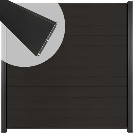 Schutting Aluminium Mix & Match antraciet/aluminium (180 x 180 cm)