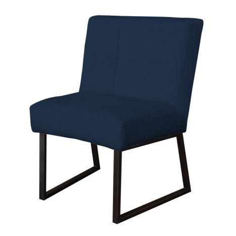 Eetkamerstoel - Amsterdam - geschikt voor ronde tafel - stof Element blauw 13