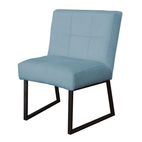 Eetkamerstoel - Amsterdam - geschikt voor ronde tafel - stof Element lichtblauw 16