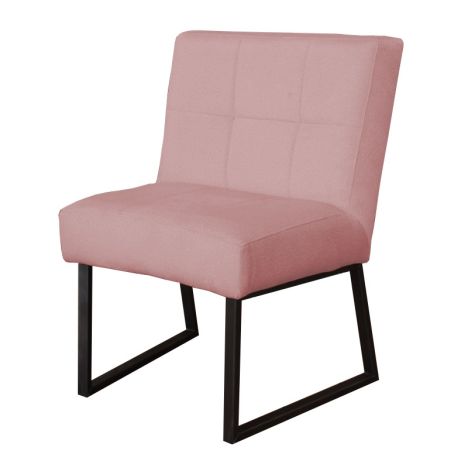 Eetkamerstoel - Amsterdam - geschikt voor ronde tafel - stof Element lichtroze 18