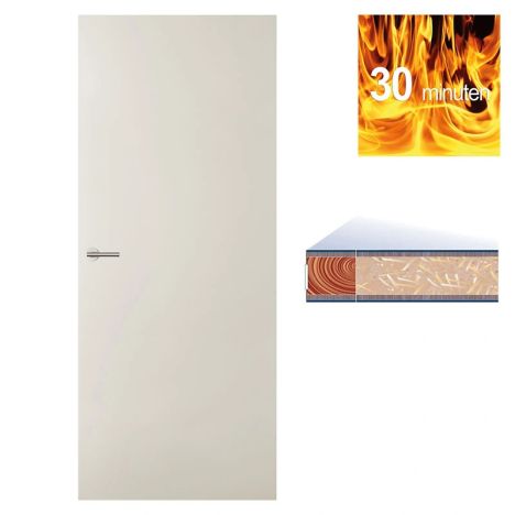 Boarddeur dicht 30-minuten brandwerend EN1634 - Stomp - Hoogwaardig voorgelakt wit