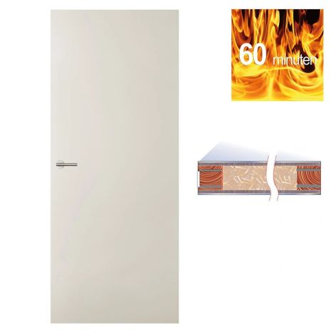 Boarddeur dicht 60-minuten brandwerend NEN6069 - Stomp - Hoogwaardig voorgelakt wit