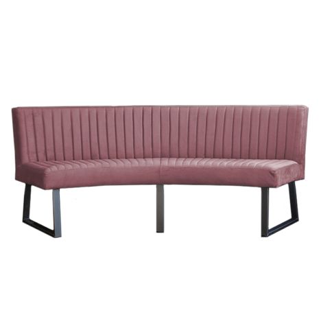 Eetkamerbank - Hengelo - stof Element roze 10 - geschikt voor ovale tafel 200 cm