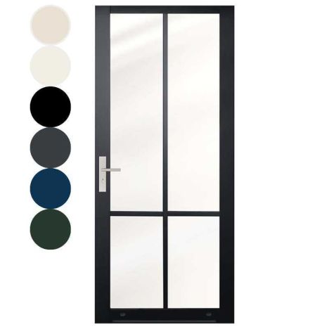 Terrasdeur Nero Legno Exteriore - Brescia - Voorbehandeld zwart