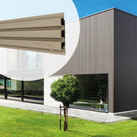 Composiet gevelbekleding rhombus grey - 33 x 169 mm