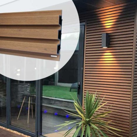 Composiet gevelbekleding rhombus cedar - 33 x 169 mm