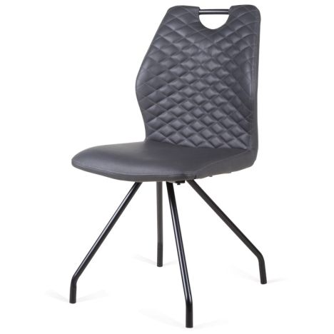 Eetkamerstoel - Carlos - leer Vintage zwart