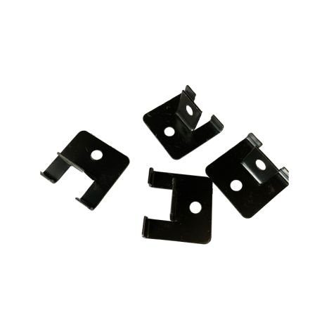 Begin- en eindclip RVS zwart incl schroeven (25 stuks)