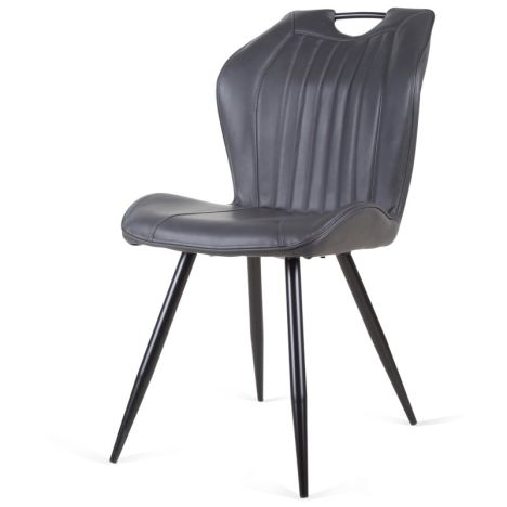 Eetkamerstoel - Cobra - leer Vintage zwart