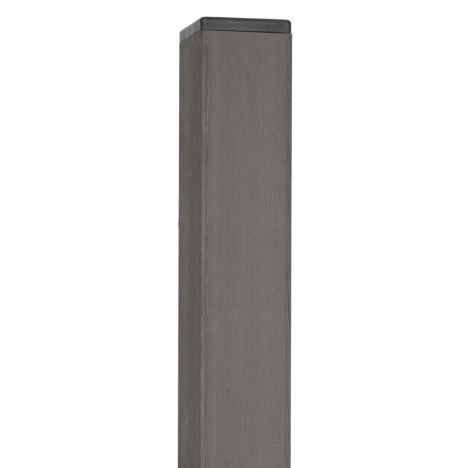 Tuinpaal composiet Basic antraciet met houten kern 6,8 x 6,8 cm