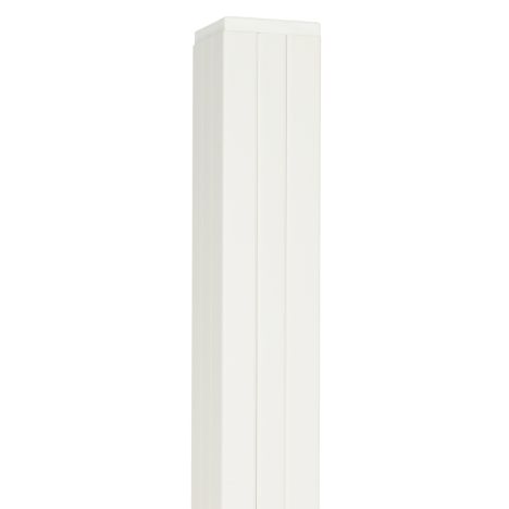 Tuinpaal zelfbouw Modular/Mix & Match wit aluminium 6,8 x 6,8 cm tbv schutting 97 cm