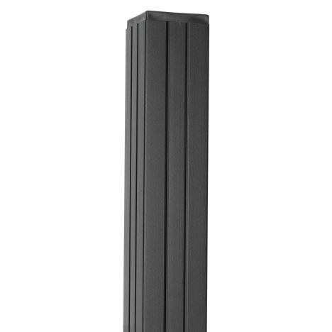 Tuinpaal zelfbouw Modular/Mix & Match zwart aluminium 6,8 x 6,8 cm tbv schutting 180 cm