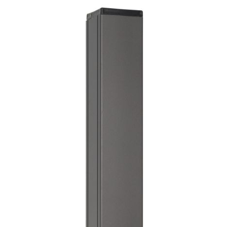 Tuinpaal antraciet aluminium met cypresse kern (8,8 x 8,8 cm) extra verstevigd