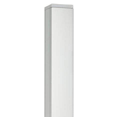 Tuinpaal aluminium blank met cypresse kern (6,8 x 6,8 x 272 cm)