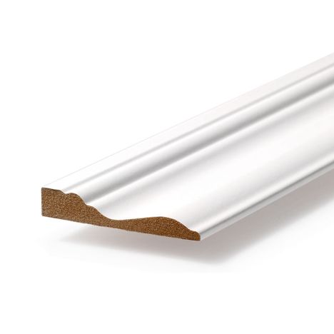 Deurlijst BR1 gegrond wit 248,6 x 7 x 1,2 cm (5 lengtes)