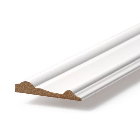 Deurlijst BR5 gegrond wit 248,6 x 7 x 1,2 cm (5 lengtes)