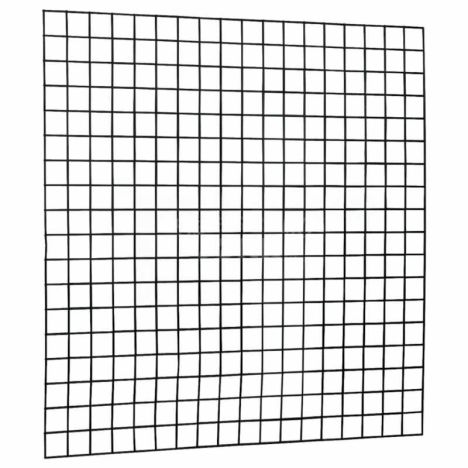 Draadmat verzinkt zonder kader (180 x 180 cm) - Zwart geplastificeerd