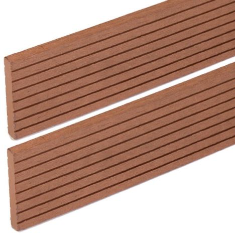 Randafwerking recht Bankirai / Havana bruin (2,2 mtr)