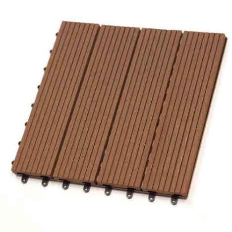 Terrastegel composiet bruin / Havana Easy-Click 30 x 30 cm