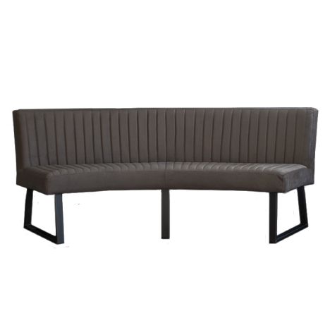 Eetkamerbank - Hengelo - stof Element antraciet 01 - geschikt voor ovale tafel 200 cm