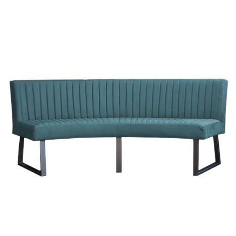 Eetkamerbank - Hengelo - stof Element petrol 14 - geschikt voor ovale tafel 200 cm