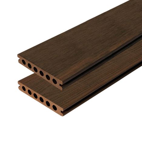 Vlonderplank composiet 2,3 x 14 cm Ipe-kleur toplaag (2,25 mtr) vlak/schorsmotief