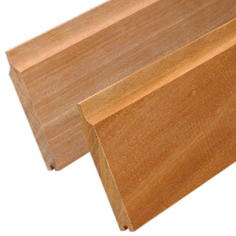 Rabatdeel hardhout bankirai dubbelzijdig rabat 2,1 x 14,5 cm (180 cm) geschaafd