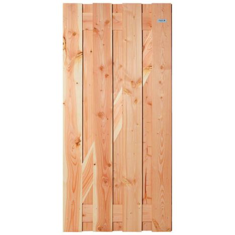 Tuindeur Douglas recht rvs (90 x 180 cm) geschaafd schermdikte 4,8 cm