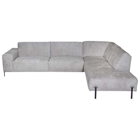 Hoekbank - Höft - rechts - stof Fusion grijs 149