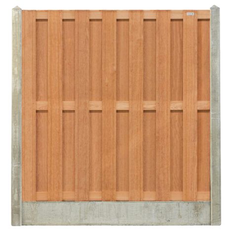 Hout & Beton schutting grijs - Hardhout keruing 15L (197 x 200 cm) dikte 3,9 cm