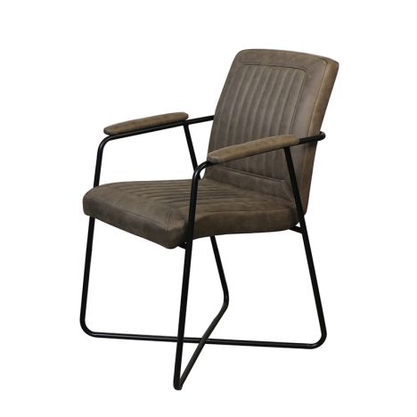 Eetkamerstoel - Henry - lederlook Soft groen