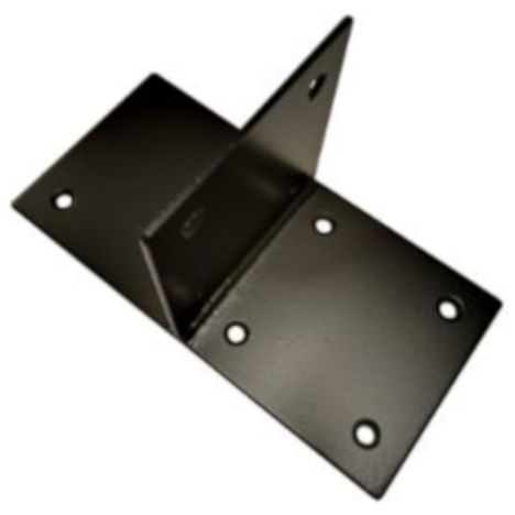 Houtverbinding T-stuk - verzinkt en zwart gepoedercoat incl. bevestigingsmateriaal - 115 x 115 mm