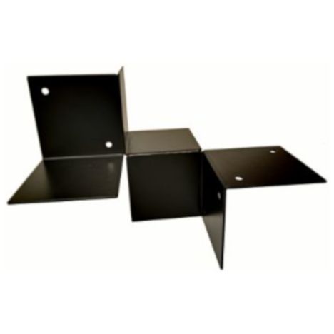 Houtverbinding vierweg - verzinkt en zwart gepoedercoat - 115 x 115 mm