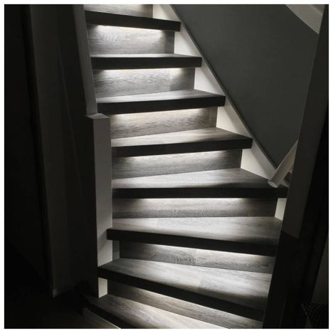 Trapverlichting LED-strip compleet 50 cm - Set tbv 15 treden - Helder wit