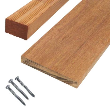 Vlonderplank totaalpakket hardhout Ipé 2,1 x 14,5 cm (3,35 mtr) geschaafd