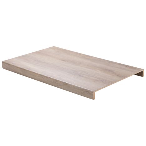 Overzettrede met neus (2 stuks) - PVC toplaag - Vergrijsd eik