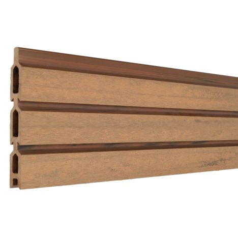 Rhombus zelfbouw - Lamel composiet - Rhombus Triple bruin gevlamd - 180 x 15 cm (6 stuks)