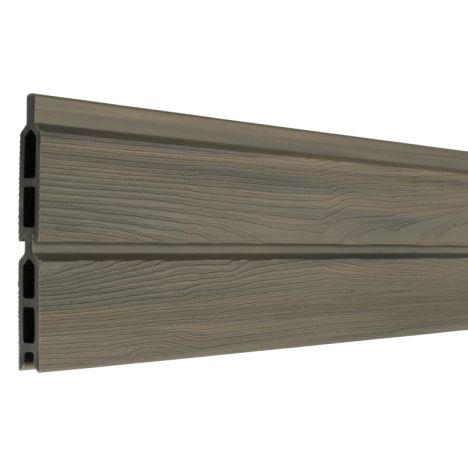 Rhombus zelfbouw - Lamel composiet co-ex - Rhombus Double Grijs - 180 x 15 cm (6 stuks)