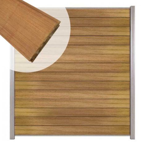 Zelfbouw schutting hardhout Mix & Match Ipé - blank alu accessoires (180 x 200 cm)