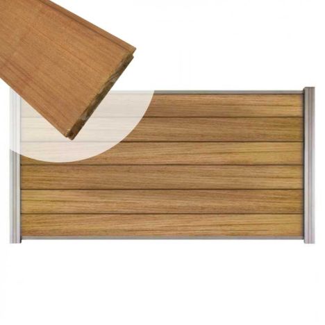 Zelfbouw schutting hardhout Mix & Match Ipé - blank alu accessoires (180 x 90 cm)