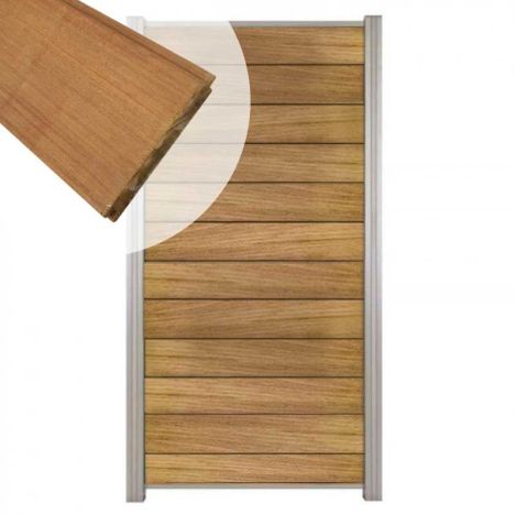 Zelfbouw schutting hardhout Mix & Match Ipé - blank alu accessoires (90 x 180 cm)