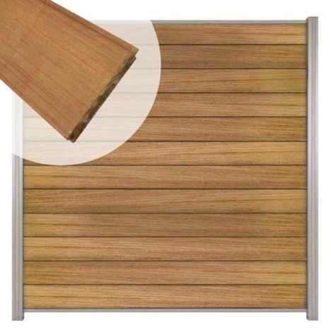 Zelfbouw schutting hardhout Mix & Match Ipé - blank alu accessoires (180 x 180 cm)