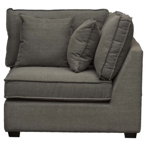 Zitmodule Mazur hoekelement - stof Kiss grijs 66