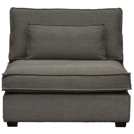 Zitmodule Mazur zonder armleuningen - stof Kiss grijs 66