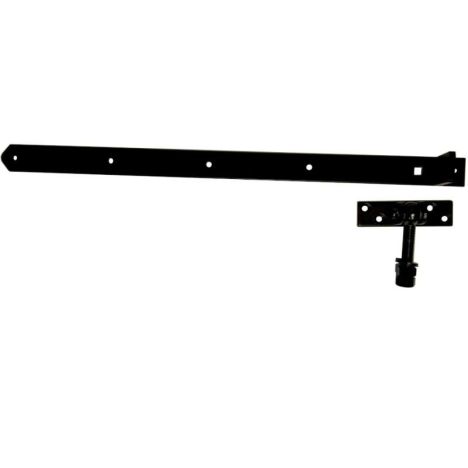 Verstelbare poortbeslag - Verzinkt zwart gepoedercoat - 67 cm